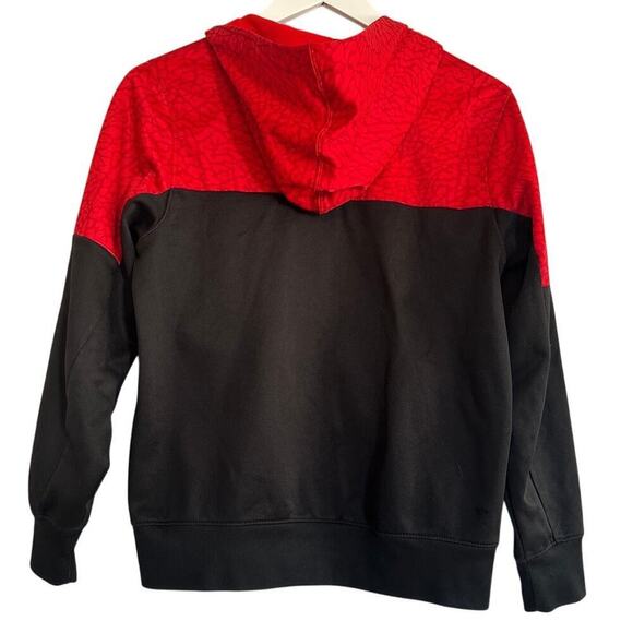 Air Jordan Nike Kids Size Large 12-13 yo Red Black Zip Therma Fit Hoodie FLAWED - Picture 2 of 11